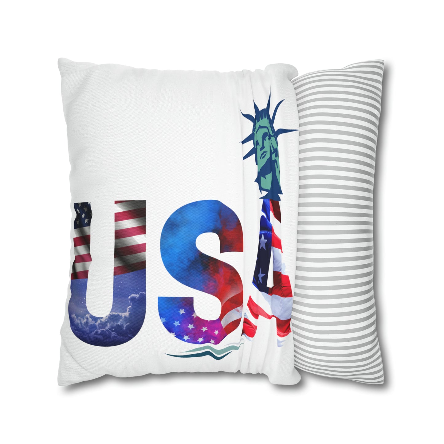 USA Spun Polyester Square Pillow Case