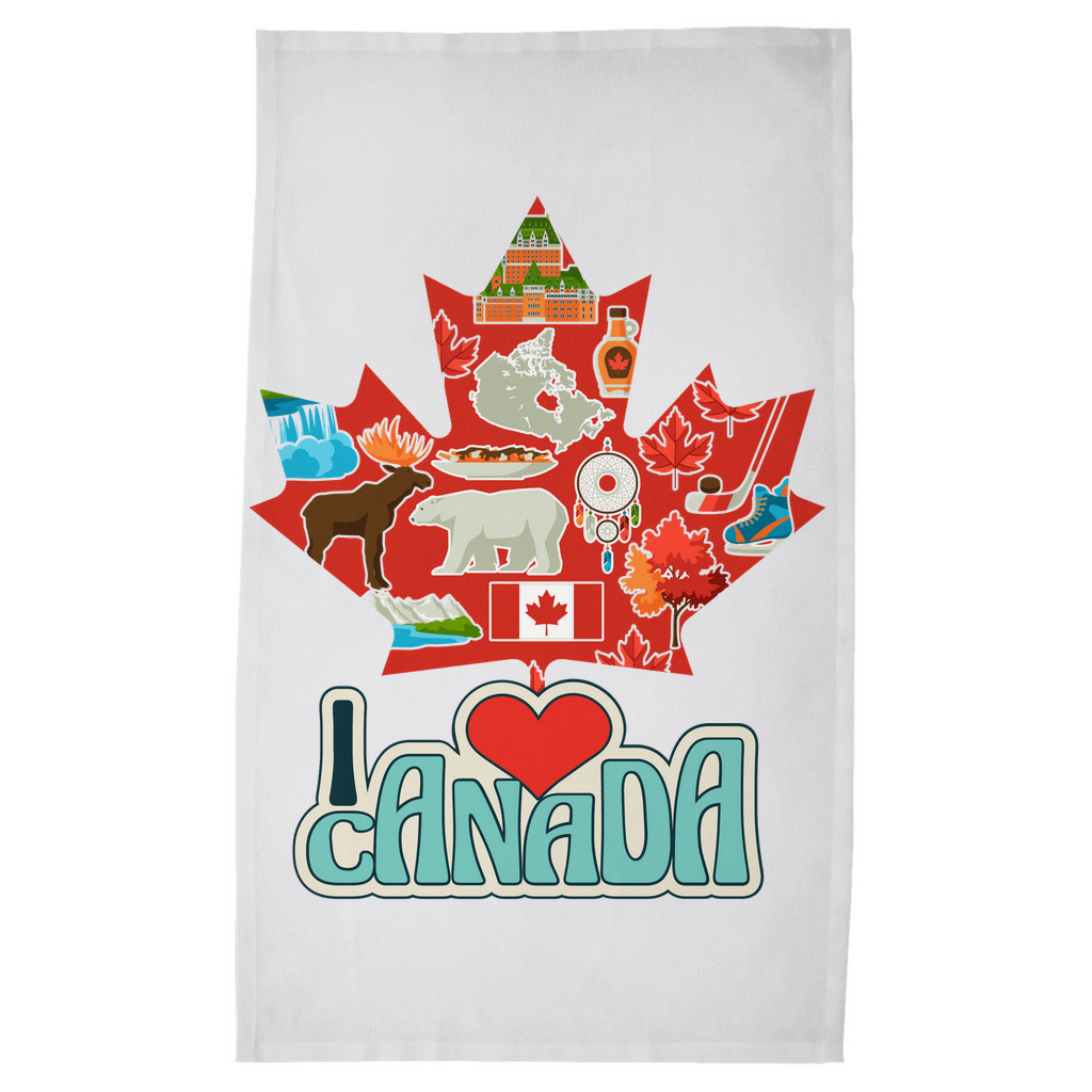 I Love Canada Tea Towels