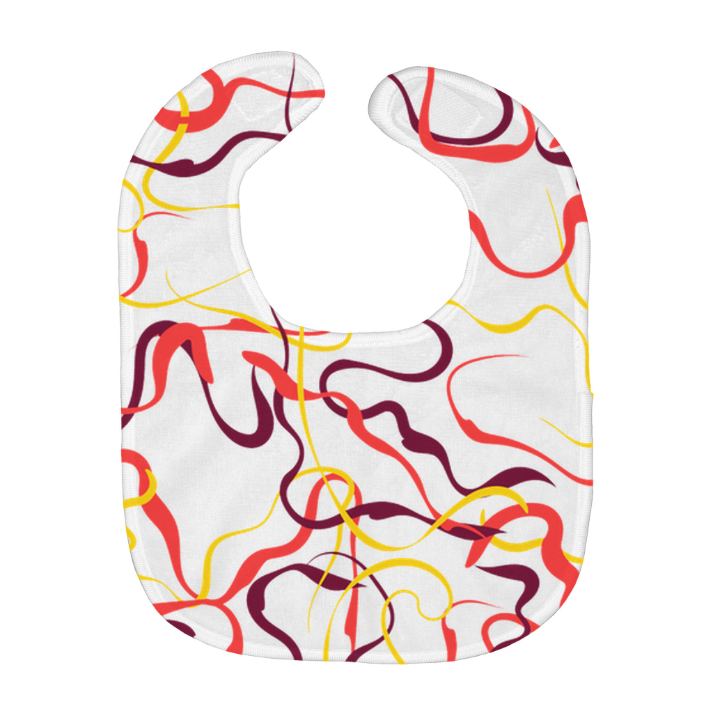 Abstract Line Pattern Baby Bibs