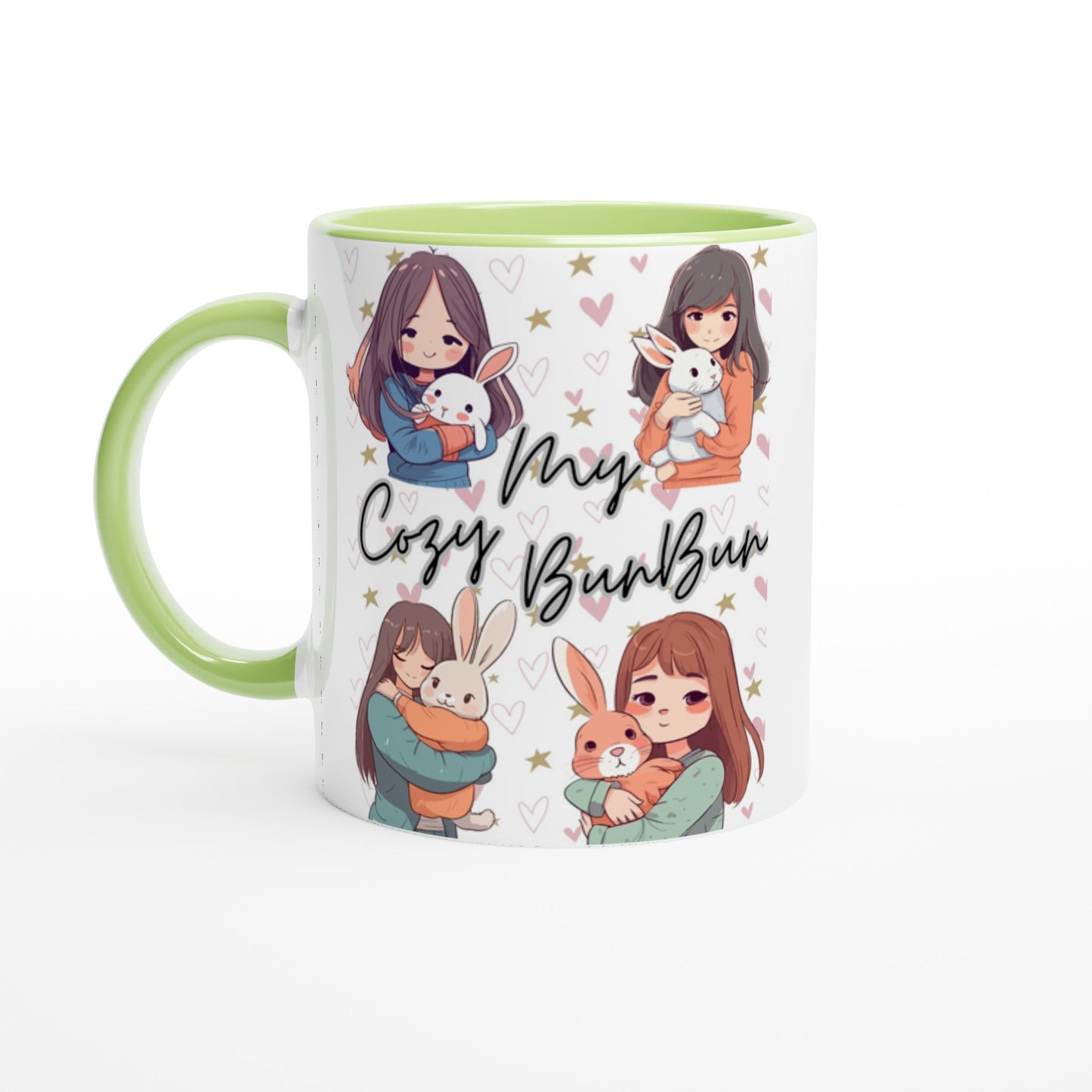 My Cozy BunBun White 11oz Ceramic Mug with Color Inside