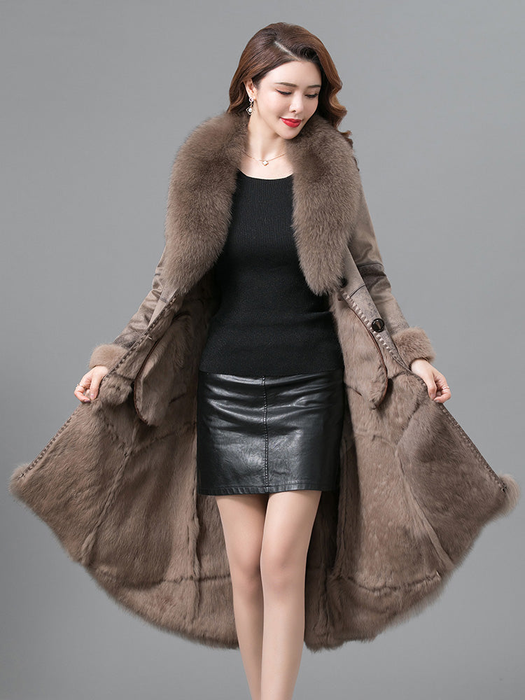Real Fur One Woman Coat Thickened