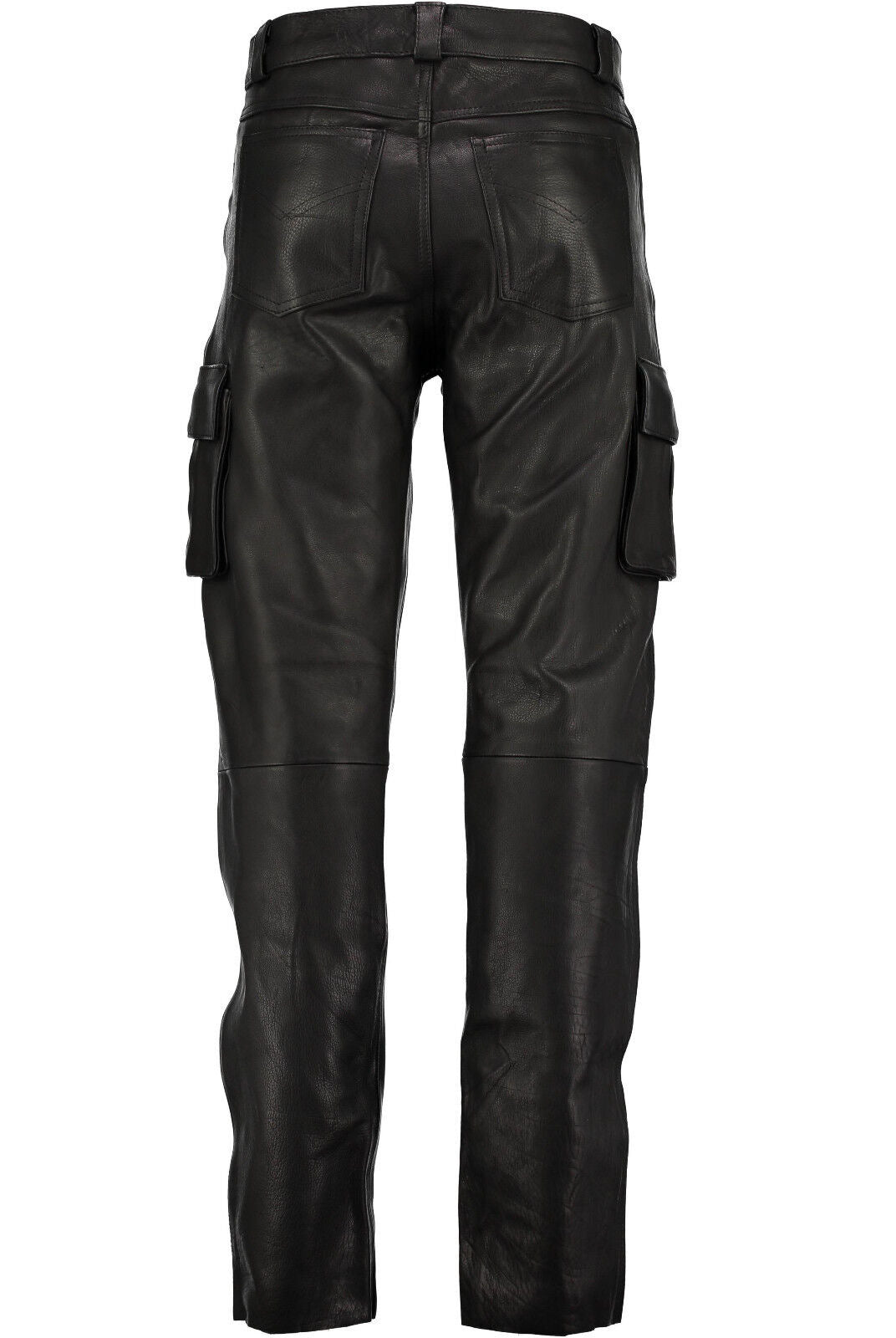 Solid Color Men's PU Leather Casual Leather Pants Trousers