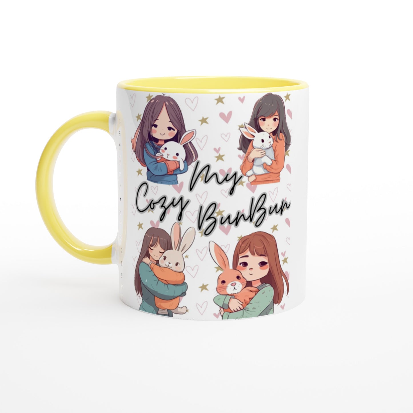 My Cozy BunBun White 11oz Ceramic Mug with Color Inside