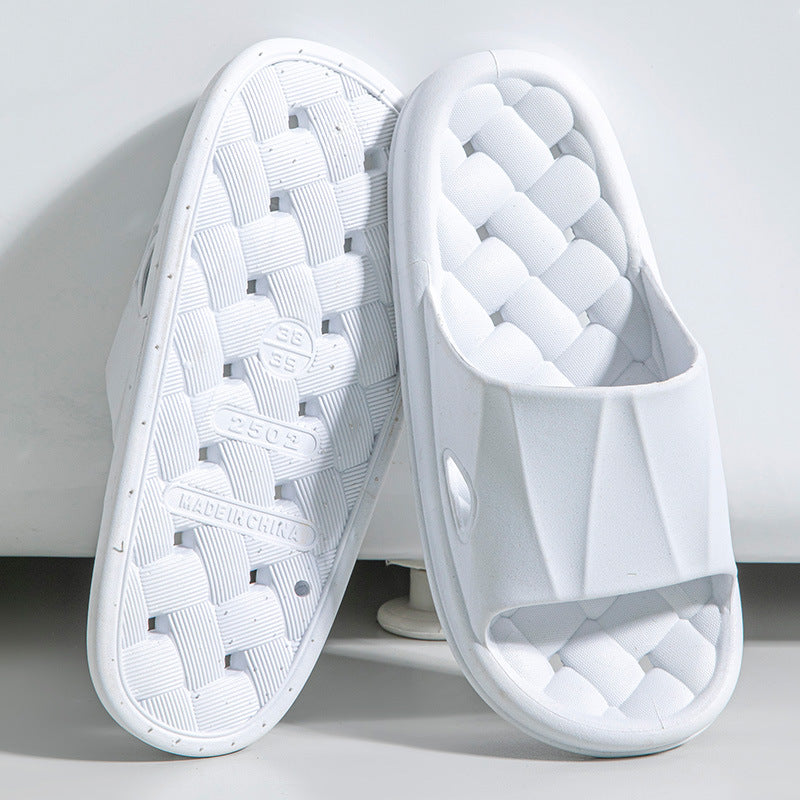 New Woven Texture Non-slip Slippers For Women Summer Indoor Floor Bathroom Home Slipper Men House Shoes