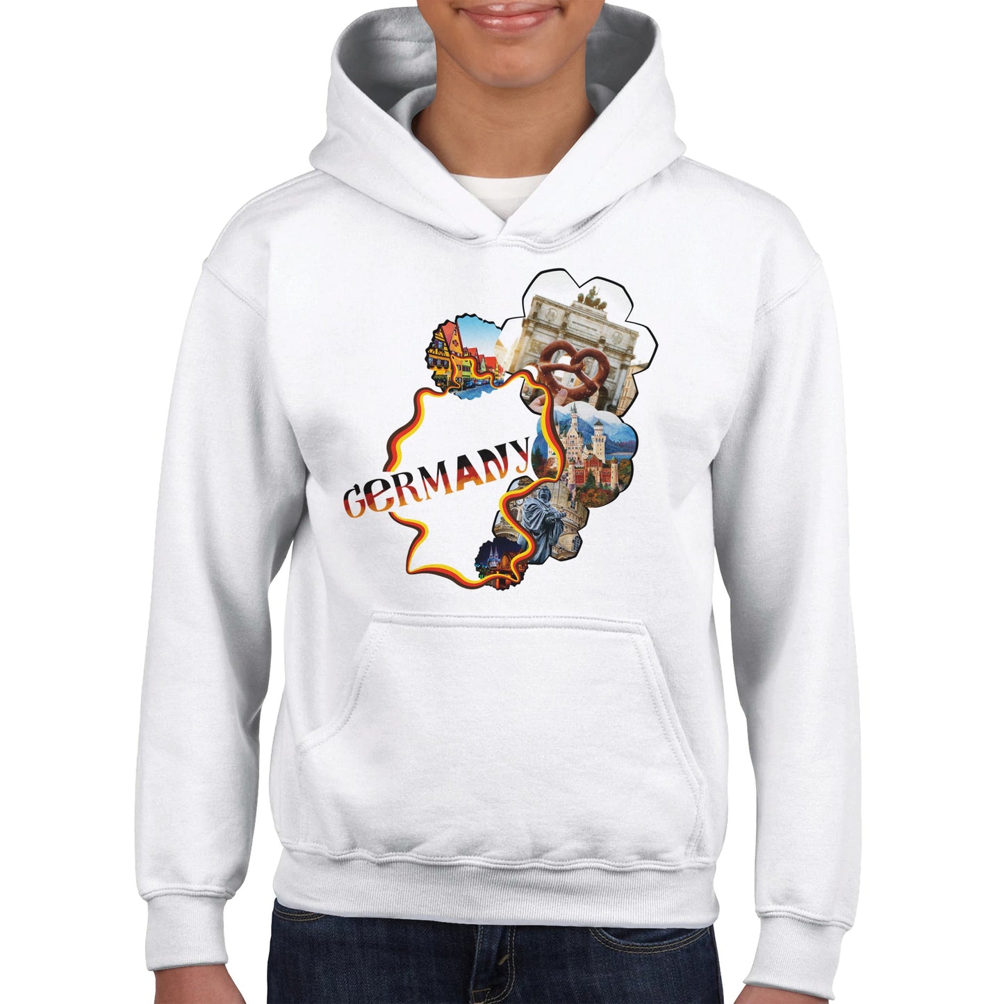 Germany Map Classic Kids Pullover Hoodie