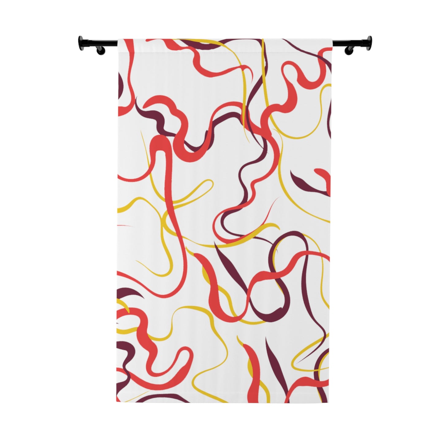 Abstract Line Pattern Window Curtains (1 Piece)
