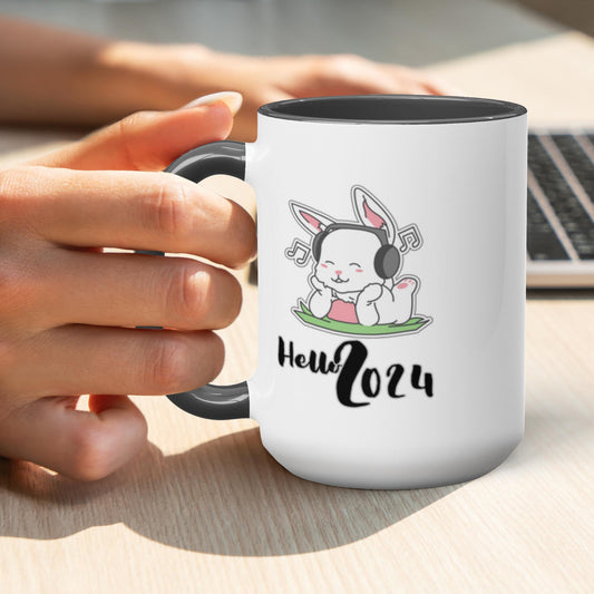 Hello Bunny 2024 Accent Mugs