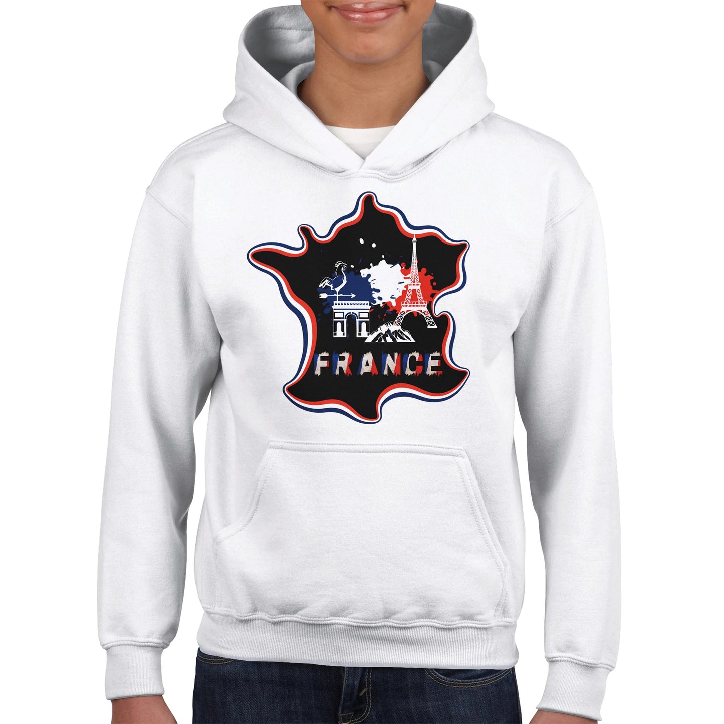 France Map Classic Kids Pullover Hoodie