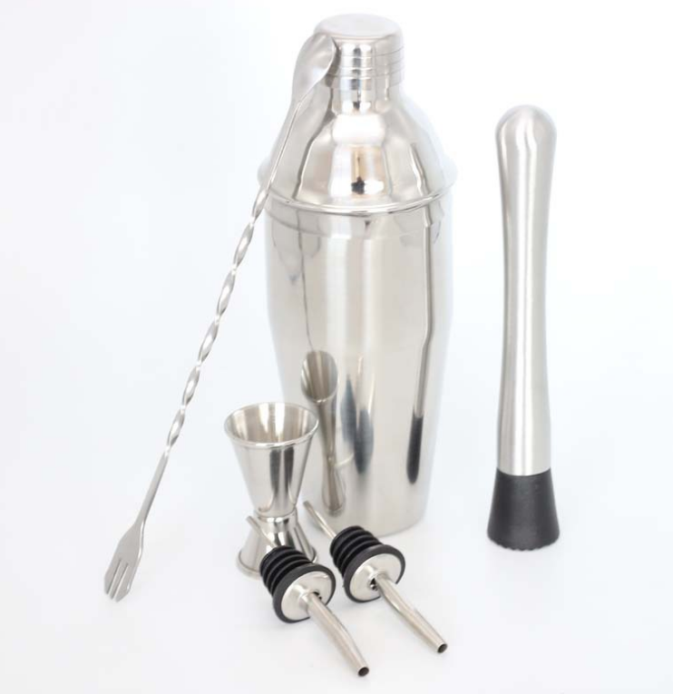 Stainless Steel Cocktail Shaker Ice Bucket Six-piece Set