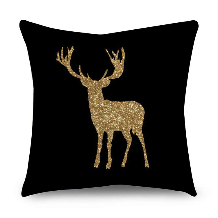 Black gold polyester pillowcase