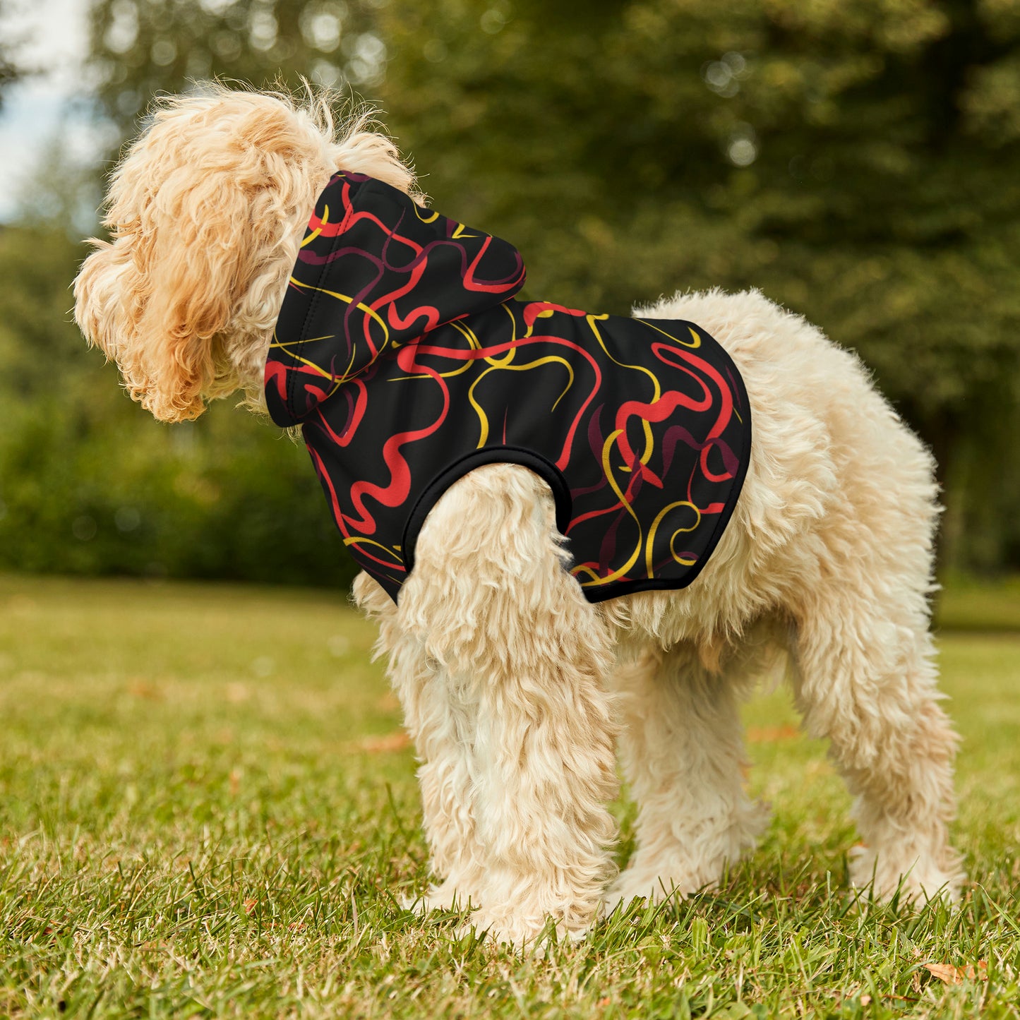 Abstract Line Pattern Pet Hoodie