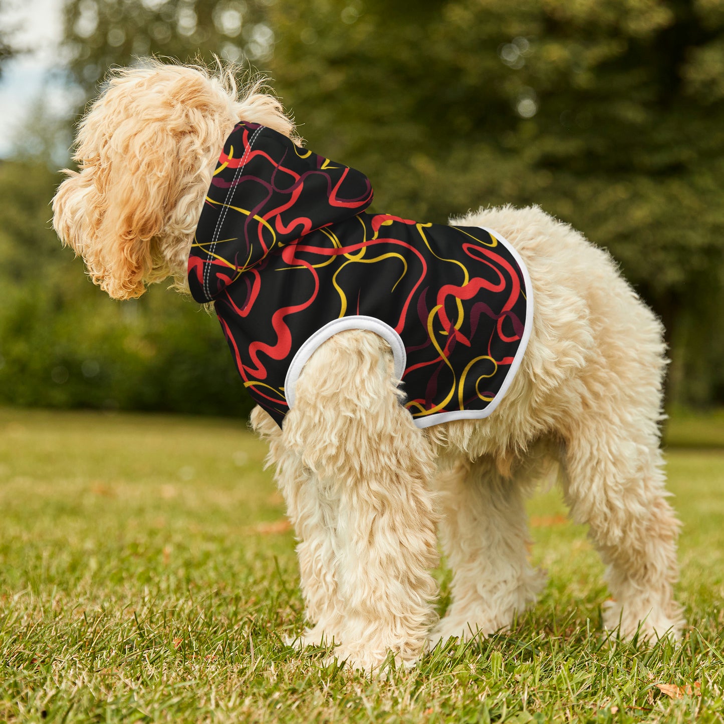 Abstract Line Pattern Pet Hoodie