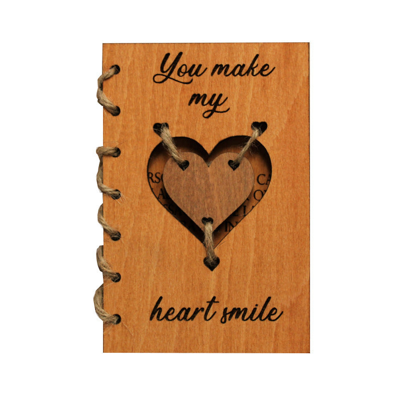 Personalized Wooden Valentine's Day Gift Card