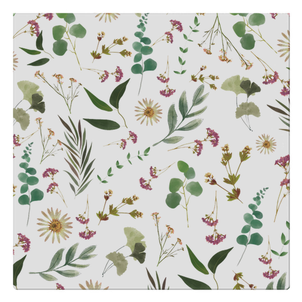 Flower and Leaf Pattern Cloth Napkins