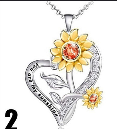 Sunflower Heart-shaped SmalPendant