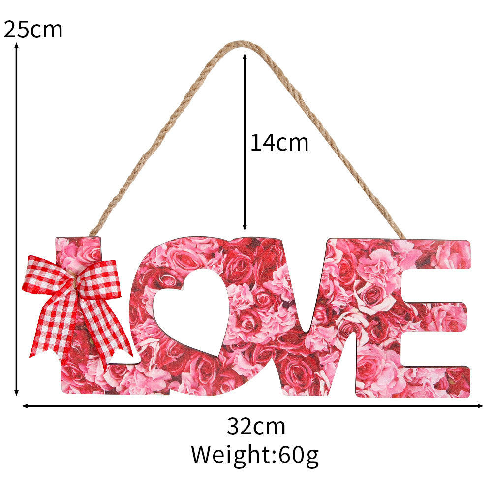2024 Valentine's Day Decorated Hangtag Wedding Confession Scene Layout