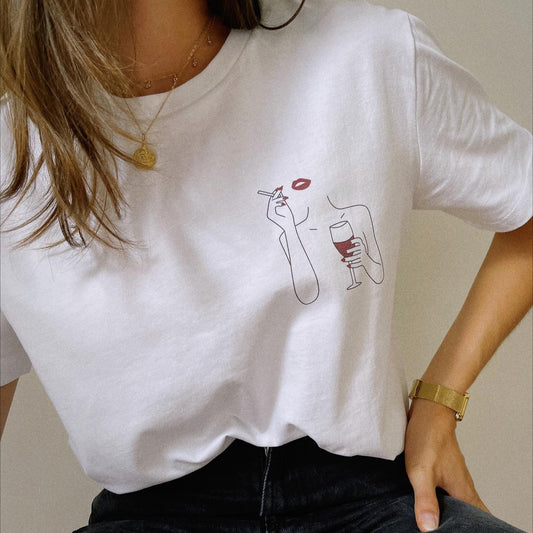 Loose Cotton Fashion Printed Short-sleeved T-shirt Women's Design Round Neck Top Fashion