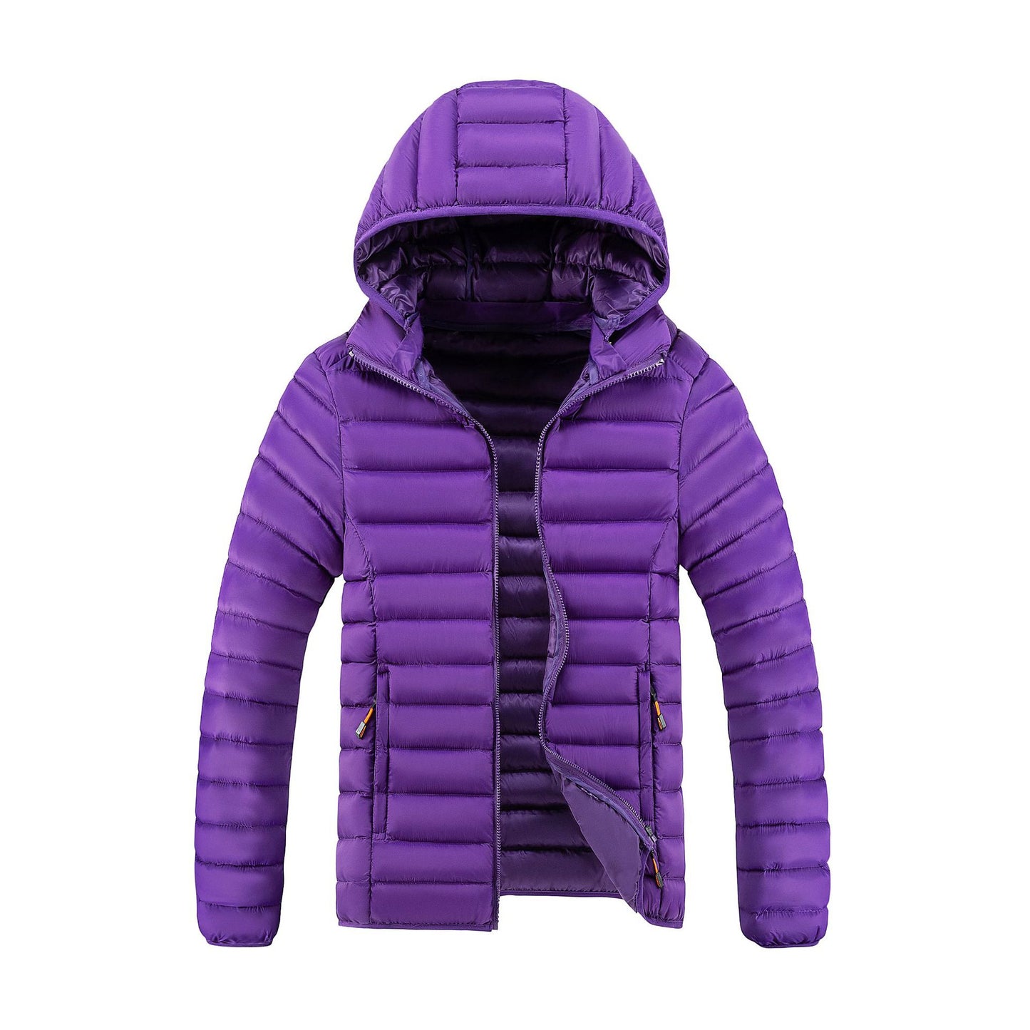 Slim-fit Lightweight Cotton-padded Plus Size Multi-color Down Jacket