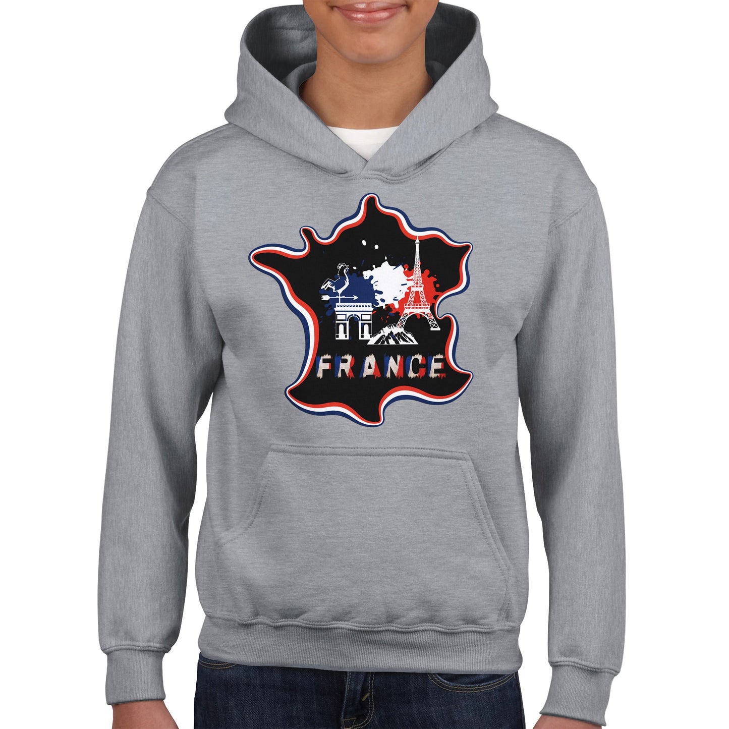 France Map Classic Kids Pullover Hoodie