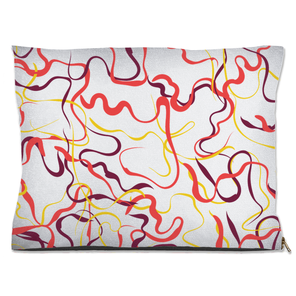 Abstract Line Pattern Dog Beds