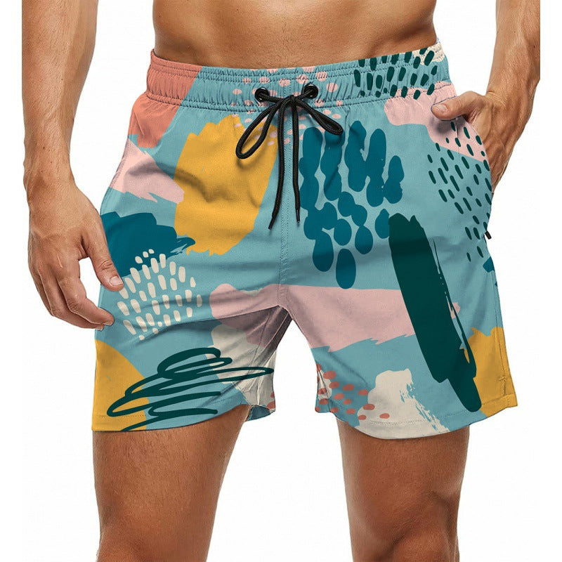 Men's Beach Swim Trunks Sports Quick-drying Five Points