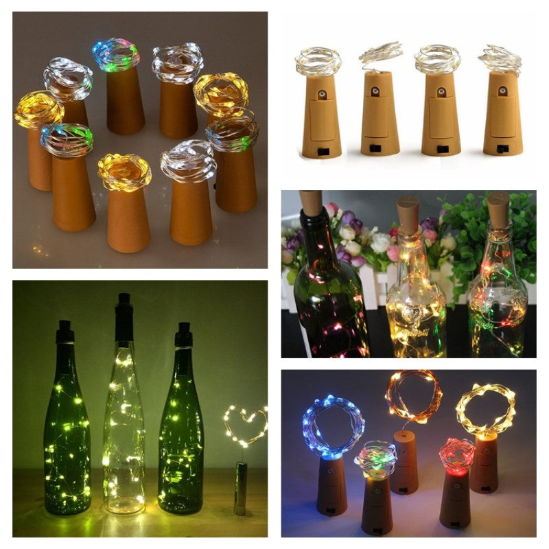 Wine Bottle Lights String 2M 20leds Christmas Decorations Copper Wire String Led Garland Lights Decor Wedding Festival Party