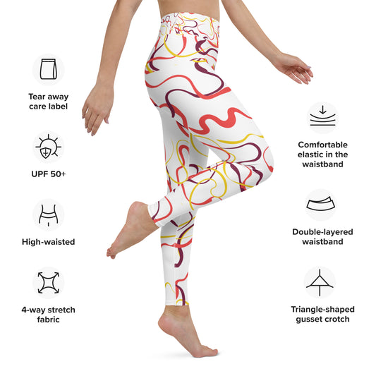 Abstract Line Pattern Yoga Leggings