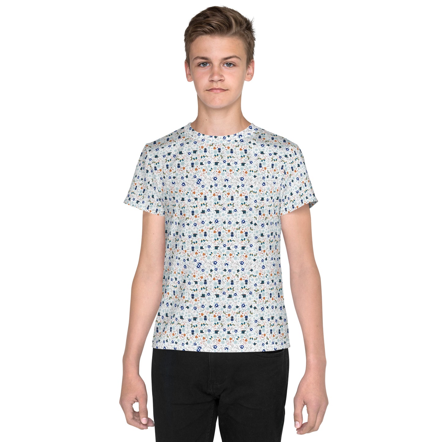 Winter Pattern Youth crew neck t-shirt