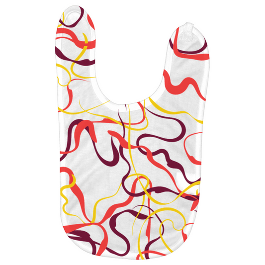 Abstract Line Pattern Baby Bibs