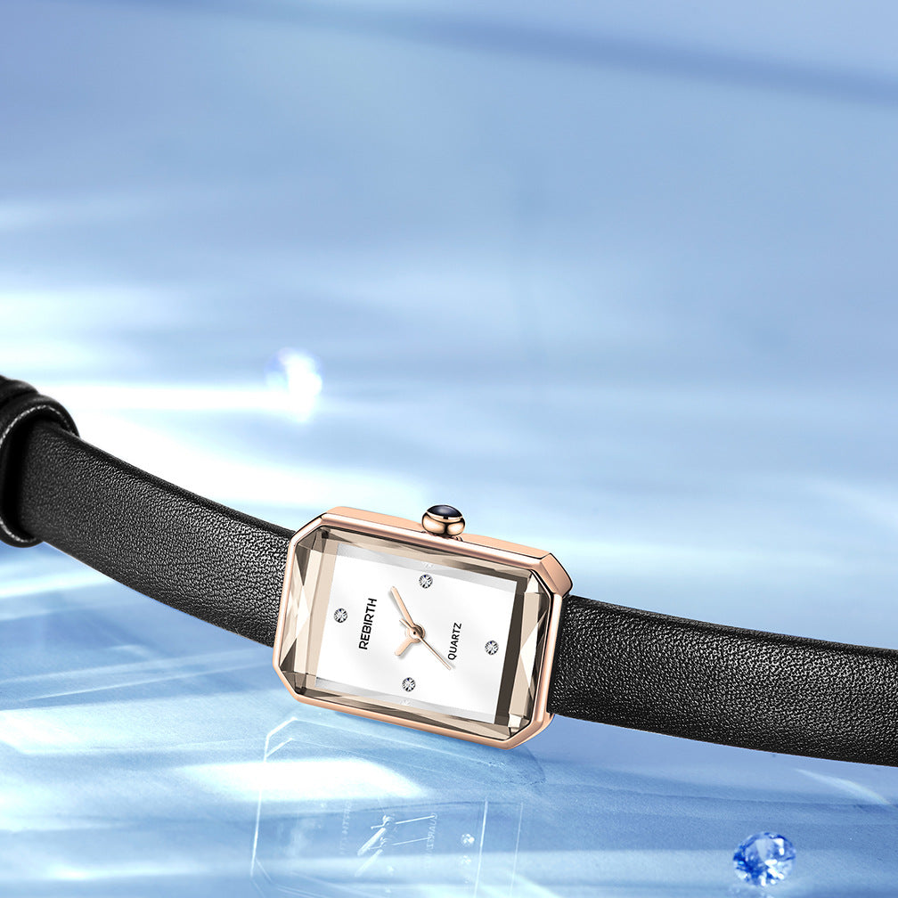 Square Diamond Belt Fashion Artistic Exquisite Quartz Watch