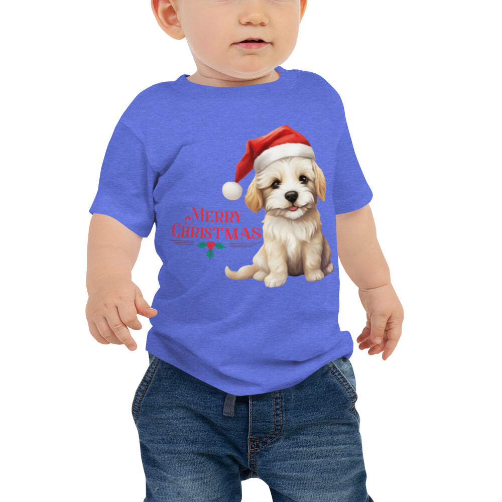 Pup Christmas Baby Jersey Short Sleeve Tee