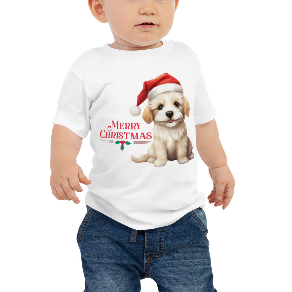 Pup Christmas Baby Jersey Short Sleeve Tee