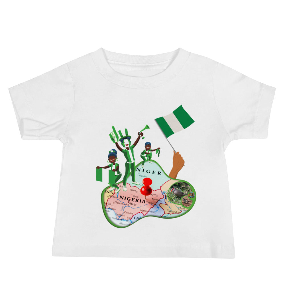Nigeria Map Baby Jersey Short Sleeve Tee