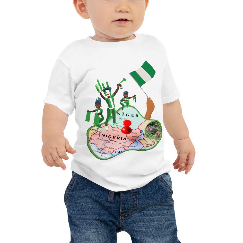 Nigeria Map Baby Jersey Short Sleeve Tee