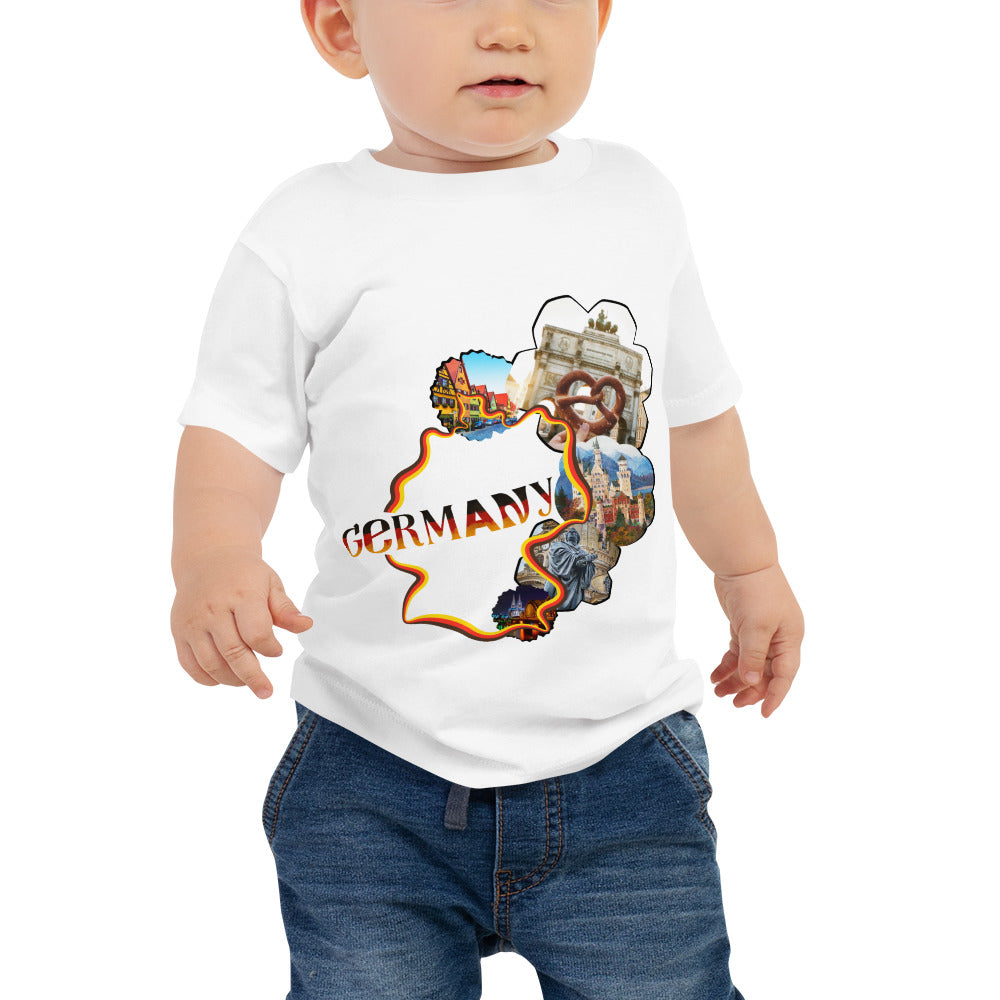 Germany Map Baby Jersey Short Sleeve Tee