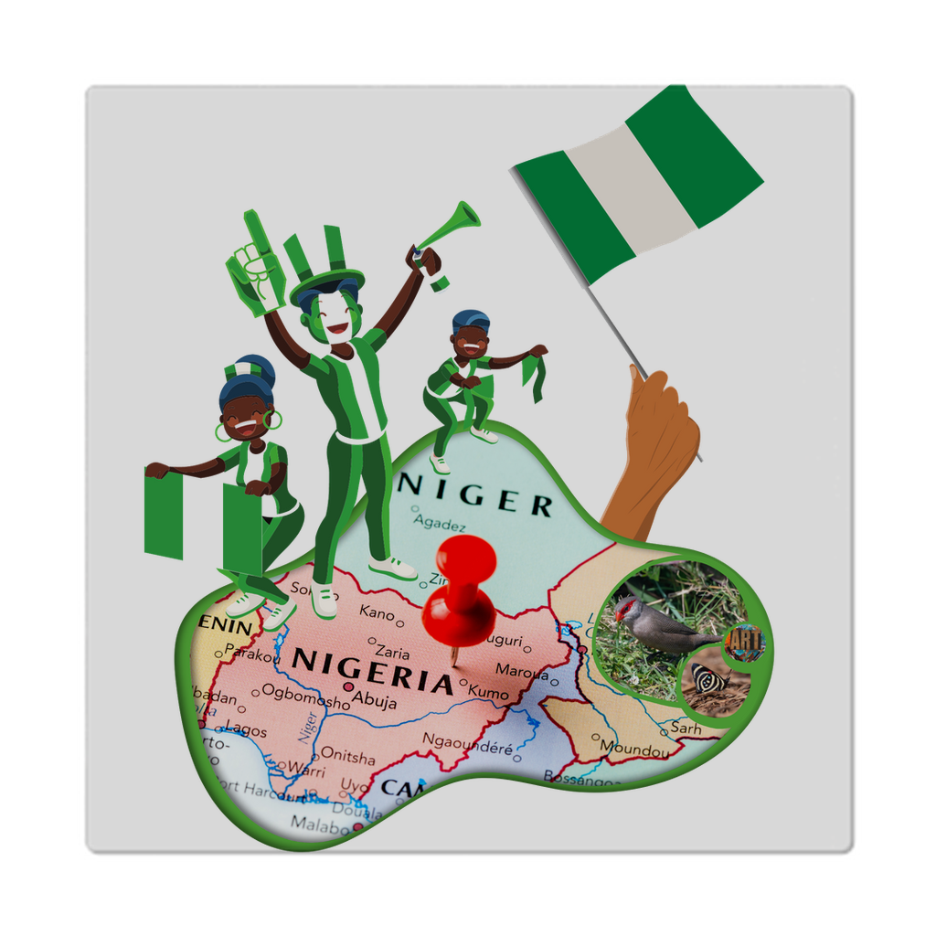 Nigeria Map Cloth Napkins