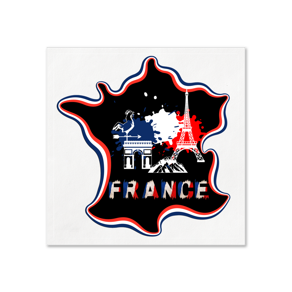 France Map Uncoined Napkins
