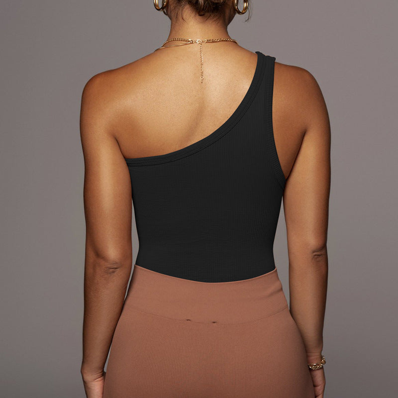 Women's One-shoulder Sleeveless Vest