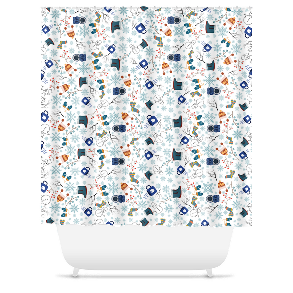 Winter Pattern Shower Curtains