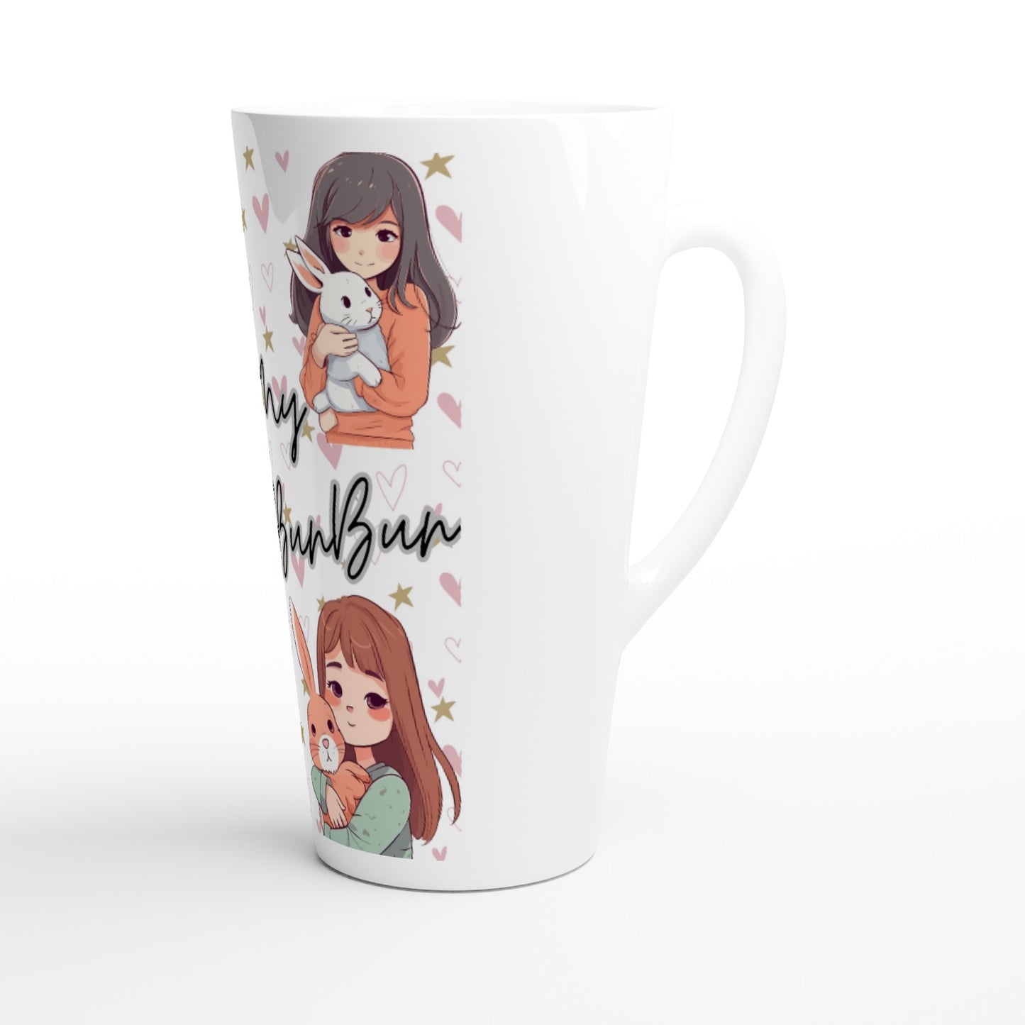 My Cozy BunBun White Latte 17oz Ceramic Mug