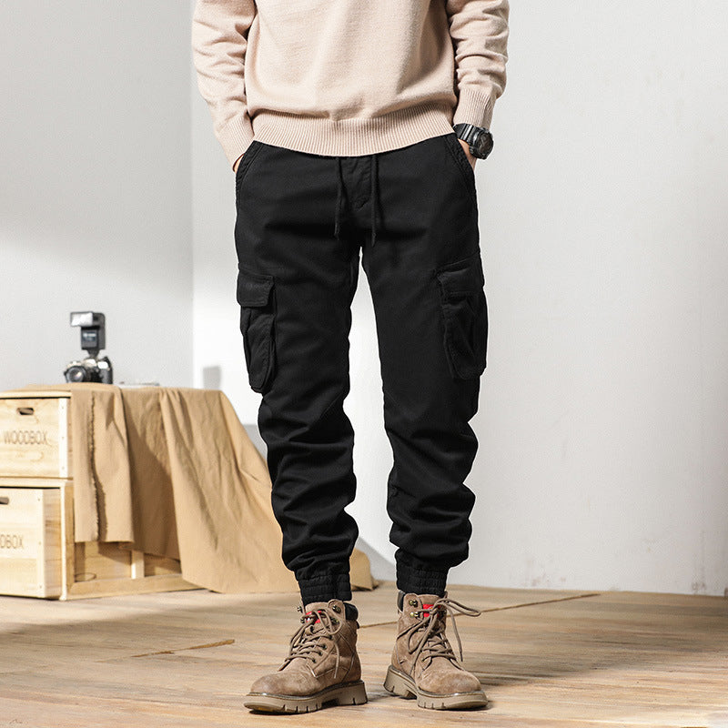 American Velvet Padded Casual Pants Ankle-tied Fashion Brand Cargo Pants