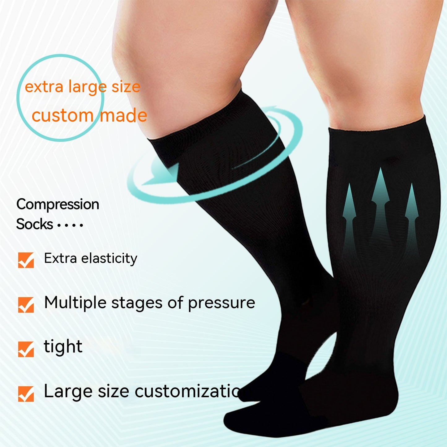 Women's Large Over-the-knee Calf Socks