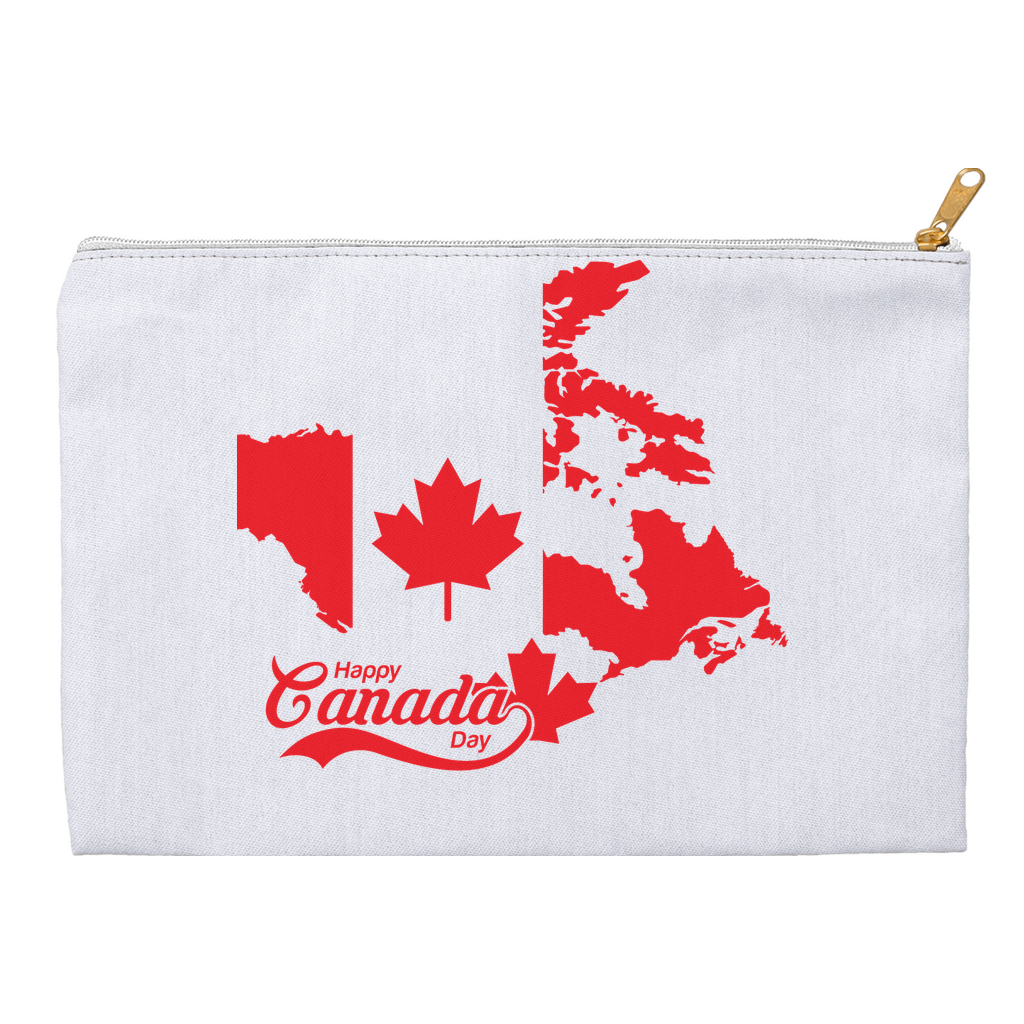 Happy Canada Day Accessory Pouches