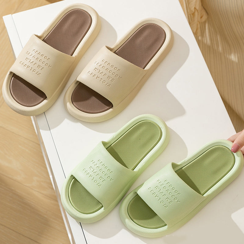 New Letter Home Slippers Summer Fashion Anti-slip Anti-odor House Shoes For Women Indoor Non-slip Floor Bathroom Slipper