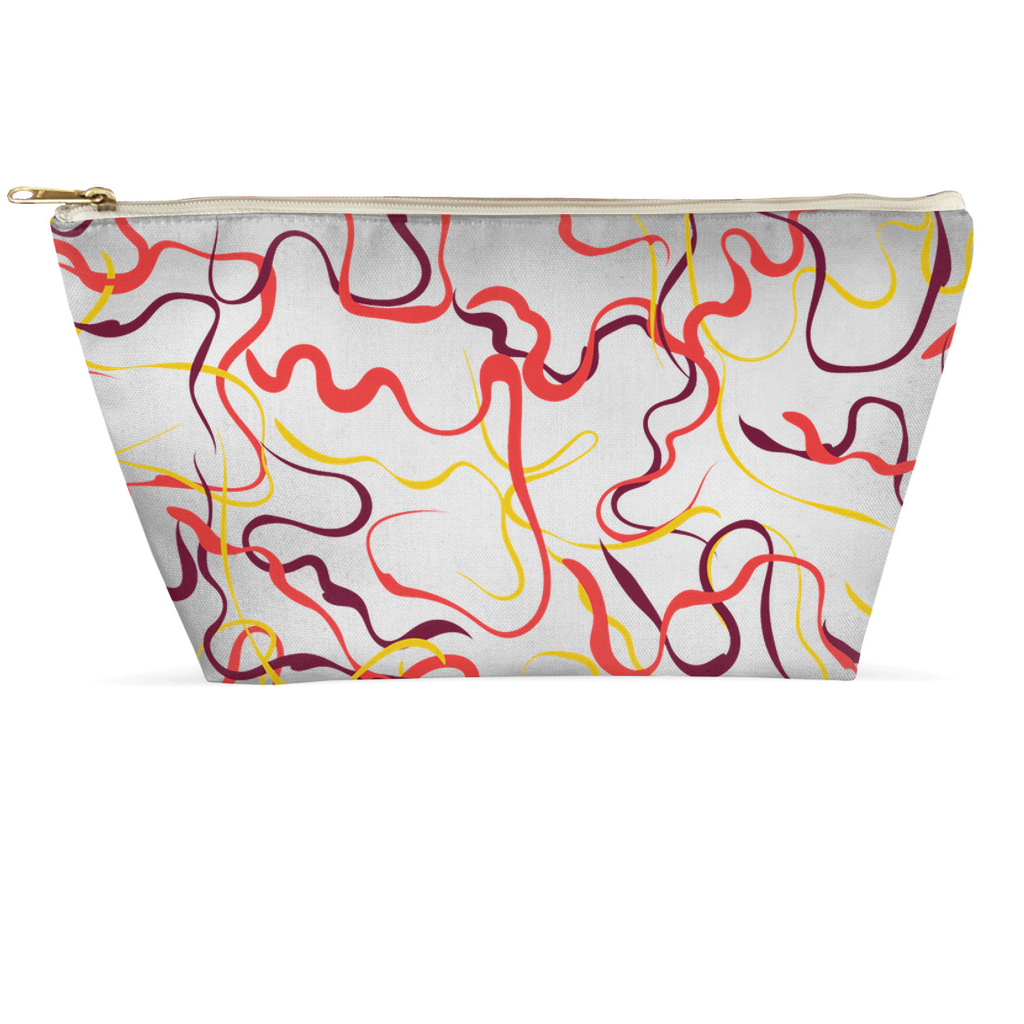 Abstract Line Pattern Accessory Pouches