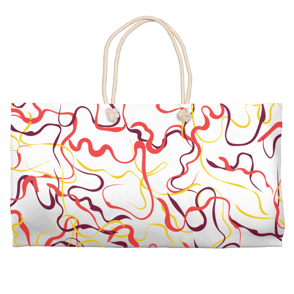 Abstract Line Pattern Weekender Totes