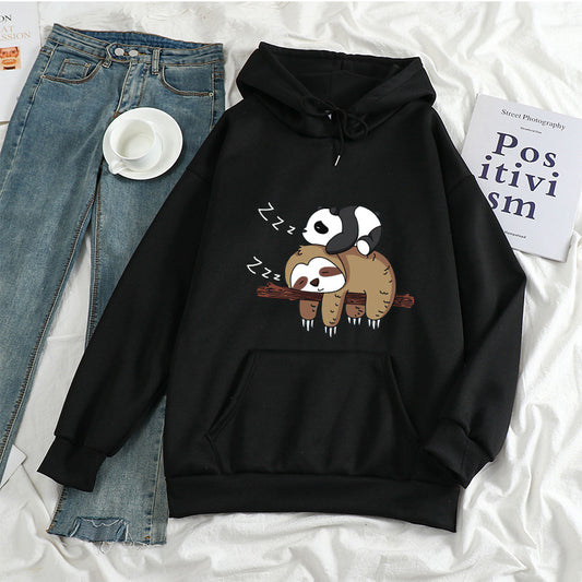 Autumn And Winter New Series Printed Long Sleeve Loose-fitting Casual Pullover Women