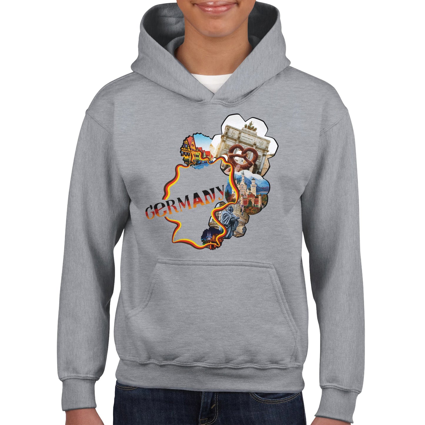 Germany Map Classic Kids Pullover Hoodie