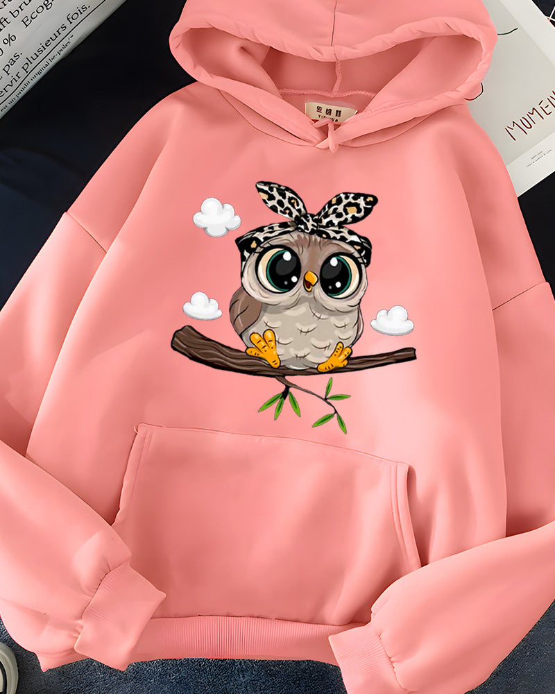 Fashion Women Cute Cartoon Hooded Sweatshirt