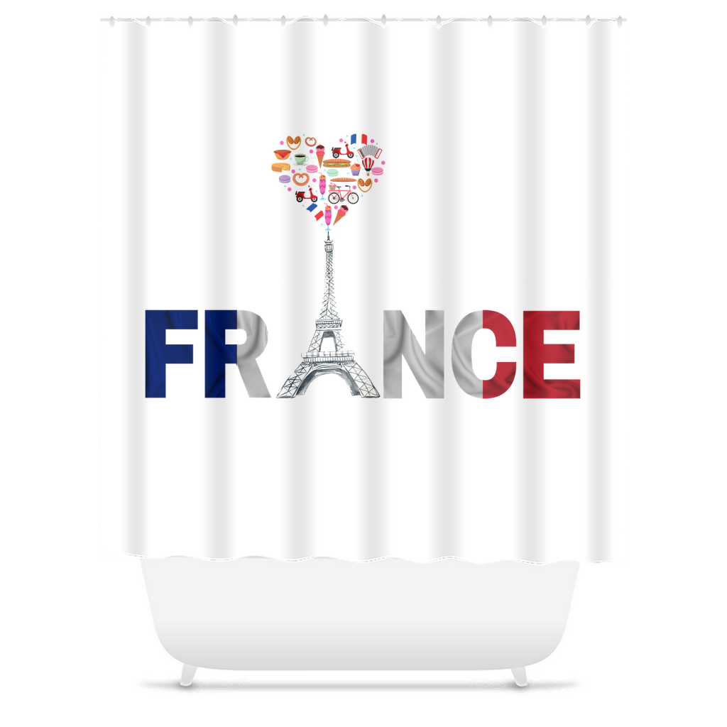 France Eiffel Tower Shower Curtains